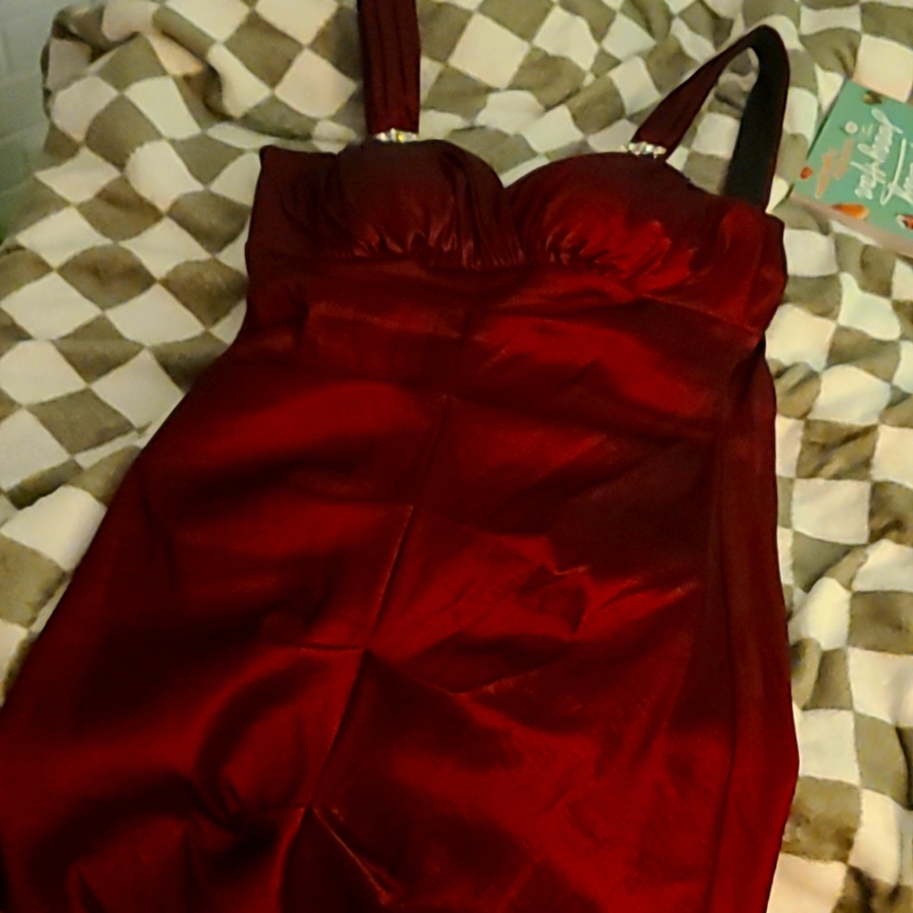 Red formal dress